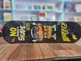 Cool Graphic Skateboard for Kids – “No Brakes” Design Beginner Skate Board with Rear Wheels | Durable Toy Skateboard with Fun Burger Print | Indoor & Outdoor Riding Board for Boys & Girls Age 3+